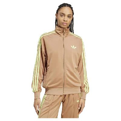 Блуза Adidas Originals Adicolor Classic Firebird Loose full zip sweatshirt - Brown (Cardboard / Signal Green)