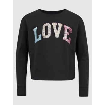 GAP Бебешка тениска с пайети GAP | Cheren | Момичешки | 116/122