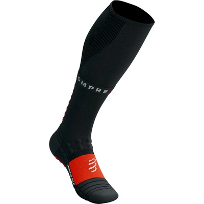 Компресионни чорапи Compressport Full Socks Winter Run Compression socks - Black / High Risk Red - размер T1 (201-8631-0111)