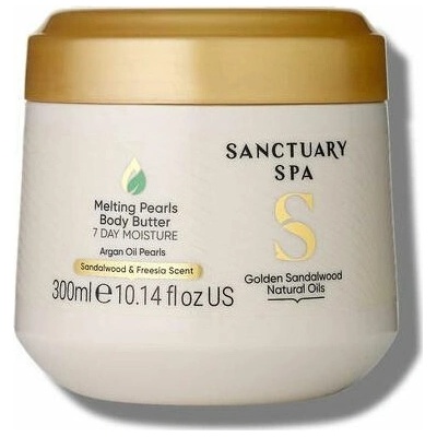SANCTUARY SPA Zlaté santalové telové maslo s perličkami 300 ml