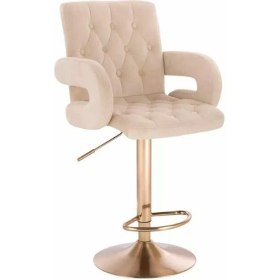 LuxuryForm Design Boston Velur na zlatom tanieri krémová