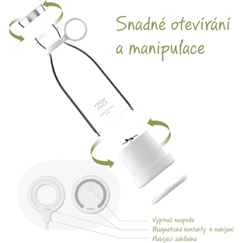 Symfóny cestovné smoothie maker 350 ml ružový