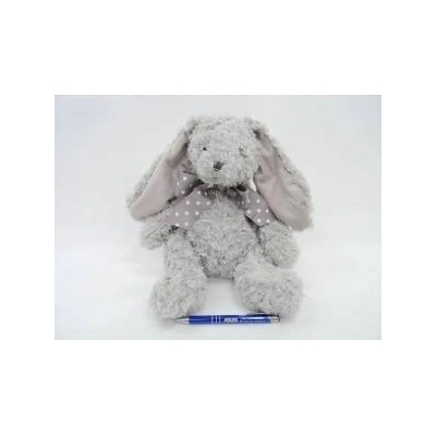 BEPPE Rabbit Caramen grey with bow 28cm 13532 BEPPE