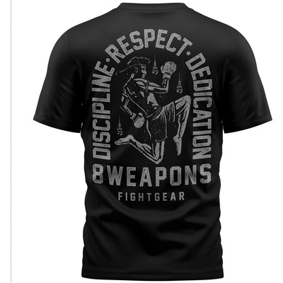 8weapons pánské Muay Thai tričko 8 weapons Tombstone čierne