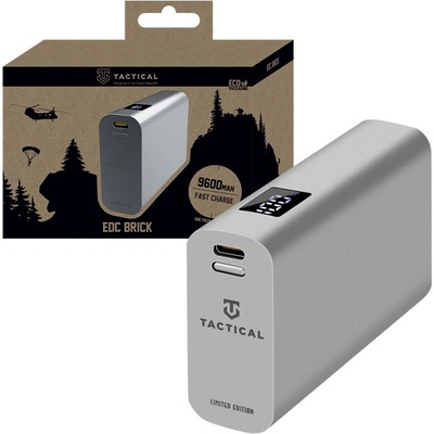 Tactical Външна батерия Tactical EDC Brick 9600mAh, Power Bank, Сребрист (EDC Brick)