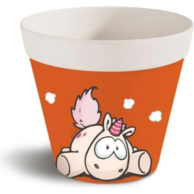 Nici Бамбукова саксия - Еднорогът Theodor, оранжева