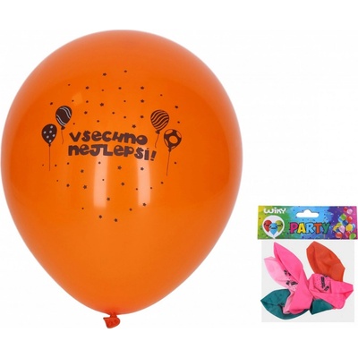 Wiky Balónik nafukovací 30 cm sada Všetko najlepšie