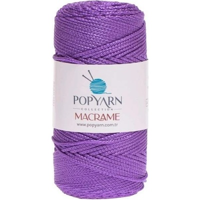 POPYARN Příze Macrame B029 - fialová, 100g 140m