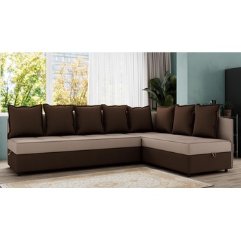 Холна гарнитура Монца бежов с кафяв