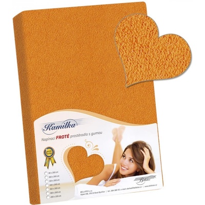 Bellatex prostěradlo froté světle oranžové 140x200
