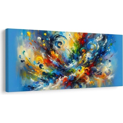 Obraz dynamické barevné proudy - 80x40