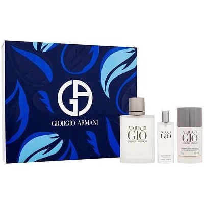 Giorgio Armani Acqua di Gio Pour Homme EDT 100 ml + EDT 15 ml + deostick 75 ml dárková sada