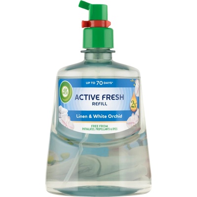 Air Wick Active Fresh náplň do osviežovača vzduchu Svieža bielizeň & Biela orchidea 228 ml
