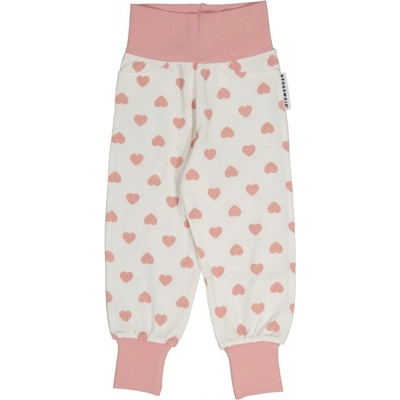 Geggamoja Rostoucí bambusové kalhoty dětské Pink heart