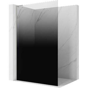Mexen Kioto L душ стена Walk-in 90 x 200 cm, омбре черно 8 mm, четка никел - 800-090-103-97-76 (800-090-103-97-76)