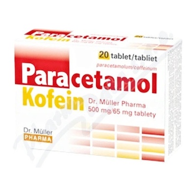 PARACETAMOL/KOFEIN DR. MÜLLER PHARMA POR 500MG/65MG TBL NOB 20