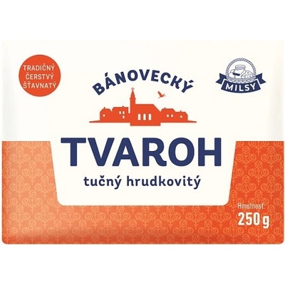 Milsy Bánovecký tvaroh tučný hrudkovitý 250 g