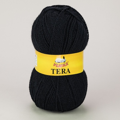 Pletací příze Vlnika TERA 45 černá, klasická, 100g/310m