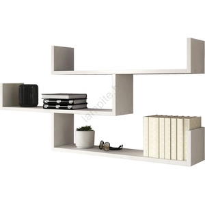 Mirjan24 Стенна полица TRIO 119x55x18 см бяла (MJ0070)