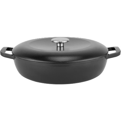 HORECANO Чугунена касерола плитка 4.4L Ø30.9xh7.8cm ЧЕРЕН МАТ (HC-47173) (0147173)