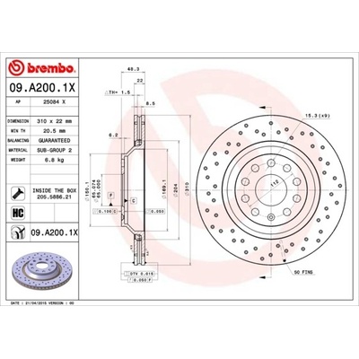 BREMBO 09.A200.1X