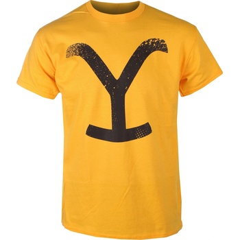 HYBRIS мъжка тениска Yellowstone - Dutton Ranch Brand - Златно - HYBRIS - PM-1-YSTN011-H53-4-GD