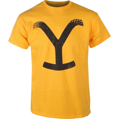 HYBRIS мъжка тениска Yellowstone - Dutton Ranch Brand - Златно - HYBRIS - PM-1-YSTN011-H53-4-GD