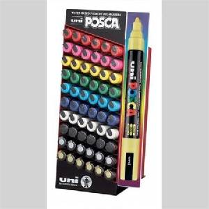 uni Декоративен маркер, 60 броя, 1, 8-2, 5 мм, UNI "Posca PC-5M", 10 различни цвята 123927000 (123927000)