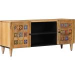 vidaXL ТВ шкаф с рафт Естествен 105 x 33 x 46 см Солидно мангово дърво (4018260)
