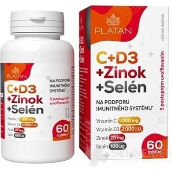 Platan C + D3 + Zinok + Selén 60 tabliet