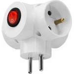 ORNO GROUP Timex Threeder 3 sockets b/grounding and connector R-30W (BI)