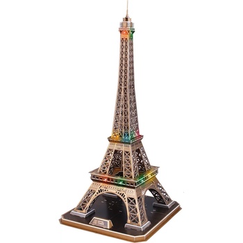 CubicFun 3D Пъзел Cubic Fun от 82 части и LED светлини - Eiffel Tower (L091h)