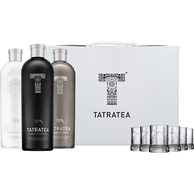 Tatratea 22%-72% 3 x 0,7 l (darčekové balenie kufrík + 6 pohárov)