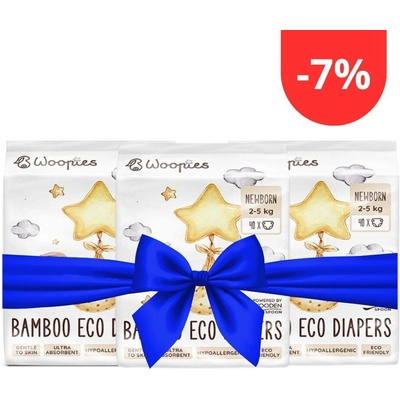 Woopies EKO pleny NEWBORN 2–5 kg Wooden Spoon 3×40 ks