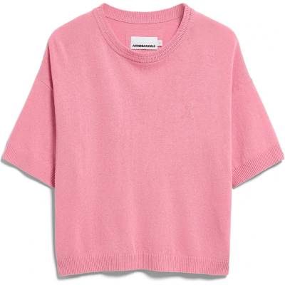 Armedangels Дамска тениска ARMEDANGELS Women's S Sl Linen Blend Knit Sweater T-shirt - Washed Berry (916-6594-0412)