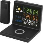 EMOS Метеостанция emos e8010 с безжично зареждане 10 w, черна (e8010)