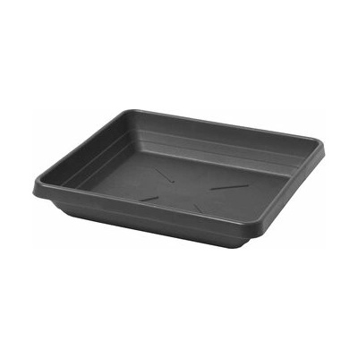 Plastia miska štvorhranná Lotos - anthracite 35x35
