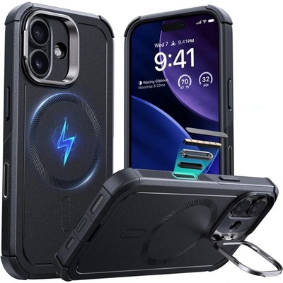 ESR iPhone 17 ESR CYBER Силиконов удароустойчив протектор за телефон, MagSafe, ЧЕРЕН GP-174889 (GP-174889)