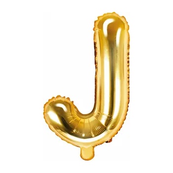 Image 1 of PartyDeco Балон от фолио Mini - Буква J 35см златен
