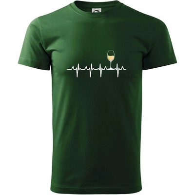 EKG Víno biele víno tričko Fľaškovozelená