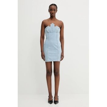 coperni Дънкова рокля Coperni x Disney Crown в синьо къса с кройка по тялото DR190F2024 (DR190F2024)