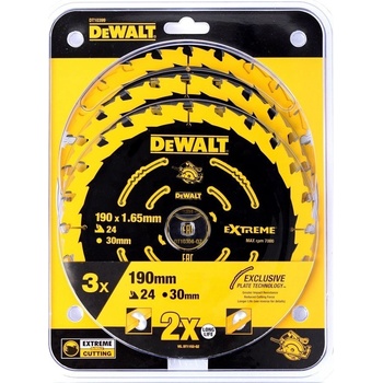 DeWALT DT10399 Sada pilových kotoučů 3ks, 190x30 mm, 24 zubů
