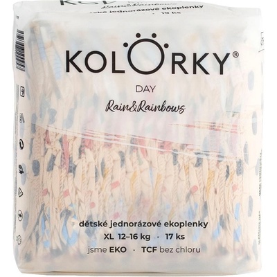 KOLORKY DAY déšť a duhy XL 12-16 kg 17 ks
