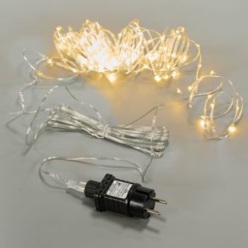 NEXOS 92017 Světelný LED drátek 100 LED diod 10 m teple bílá