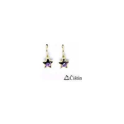 Čištín dětské 281620226 žluté hvězdičky se Swarovski krystalem Vitrail light NK 1326