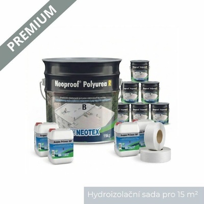 IZOLUJTO.CZ Hydroizolační systém PREMIUM na terasu 15 m² – Neoproof Polyurea R (Životnost 25 let)