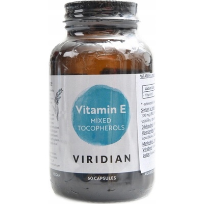 Viridian Vitamin E Mixed Tocopherols 60 kapsúl