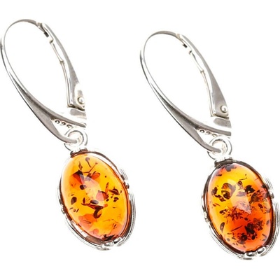 REBLAN Krásne jantárové náušnice ELINA RENU248