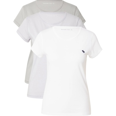 Abercrombie & Fitch Тениска сиво, бяло, размер XS