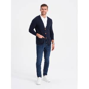 Ombre Clothing Тъмно синя мъжка жилетка с джобове Ombre Clothing Ombre Clothing | Sin | МЪЖЕ | S